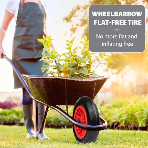 Crystals 14"/35cm Wheelbarrow Wheel Tyre 3.50-4.00/8 – Heavy Duty PU Rubber Puncture Proof Replacement Wheel for Trolley, Garden Cart, Go Kart, Barrow, Trailer, Truck – Red 3 Crystals 14"/35cm Wheelbarrow Wheel Tyre 3.50-4.00/8 – Heavy Duty PU Rubber Puncture Proof Replacement Wheel for Trolley, Garden Cart, Go Kart, Barrow, Trailer, Truck – Red - Image 3