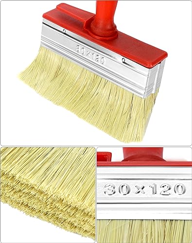 QWORK® 3 Stück Pinselset, Wandpinsel, 30 x 120 mm, ideal für Maler- und Wartungsarbeiten im Freien