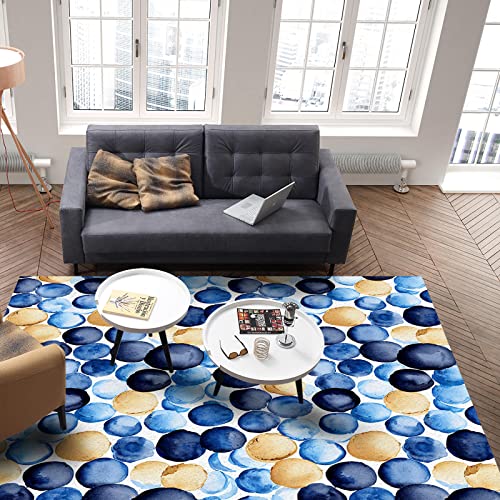 Dessert Area Rug For Bedroom Living Room- Cool Color Blue Macaron Contemporary Floor Carpet Comfy Runner Rug Nursery Playmats Home Decor Mat, #TOP3