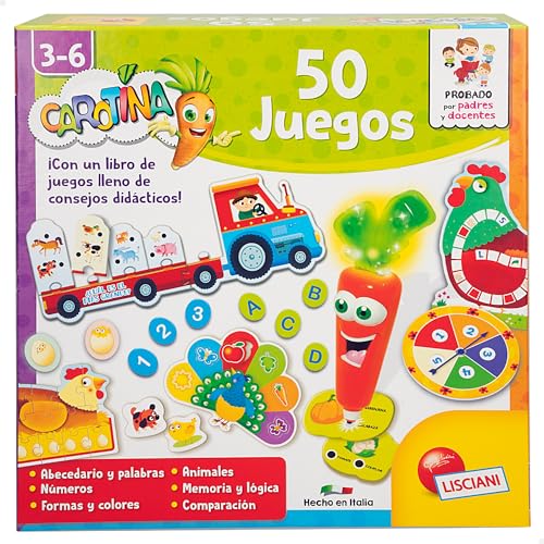Colorbaby Lisciani - Carotina 50 Juegos, Juego de Mesa,