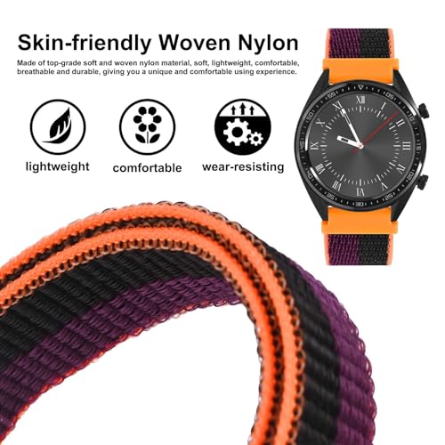 Image of WOCCI Adjustable Nylon Sport Watch Bands with Hook and Loop Fastener, Quick Release Watch Straps for Men and Women, Band Width 18mm 20mm 22mm