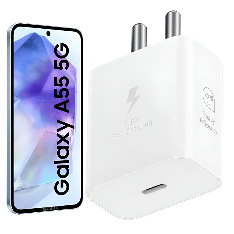 Image of 25W Type C Gan Charger Super Fast Charging Compatible with Samsung Galaxy A55 /F15 /A15 /S20 FE /S20+ /S21 /S21+ /S21 FE /S21 Ultra /S22 /S23 /M14 /M15 /M33 5G /M34 /A05 /A15 /A35 /A54 /F14, PPS PD, 25 w, White