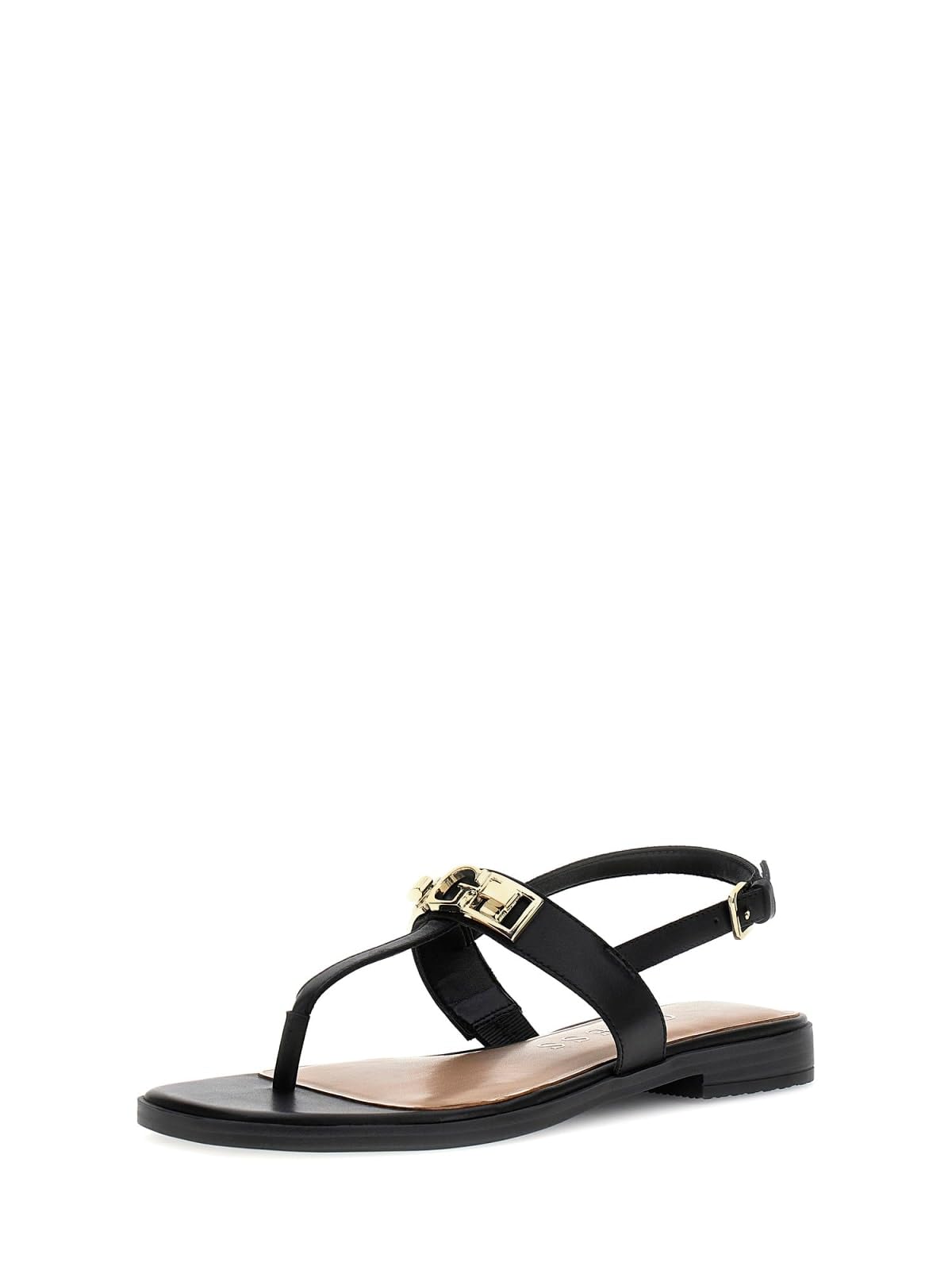 GUESS Ramiry Women's Flat Sandal, Black, 5 UK