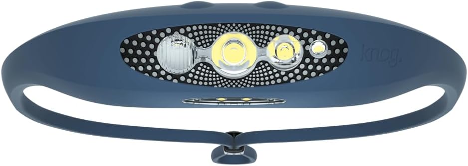 KNOG Bilby 400 Lumen Headlamp - Rechargeable Silicone Head Light w/ 7 Light Modes - Ultralight, IP67 Waterproof