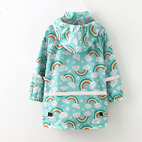 Kids Rain Jacket Boys Girls Lightweight Water-Proof Hooded Rain Coat Windproof Raincoat Toddler Outdoor Rain Wear4