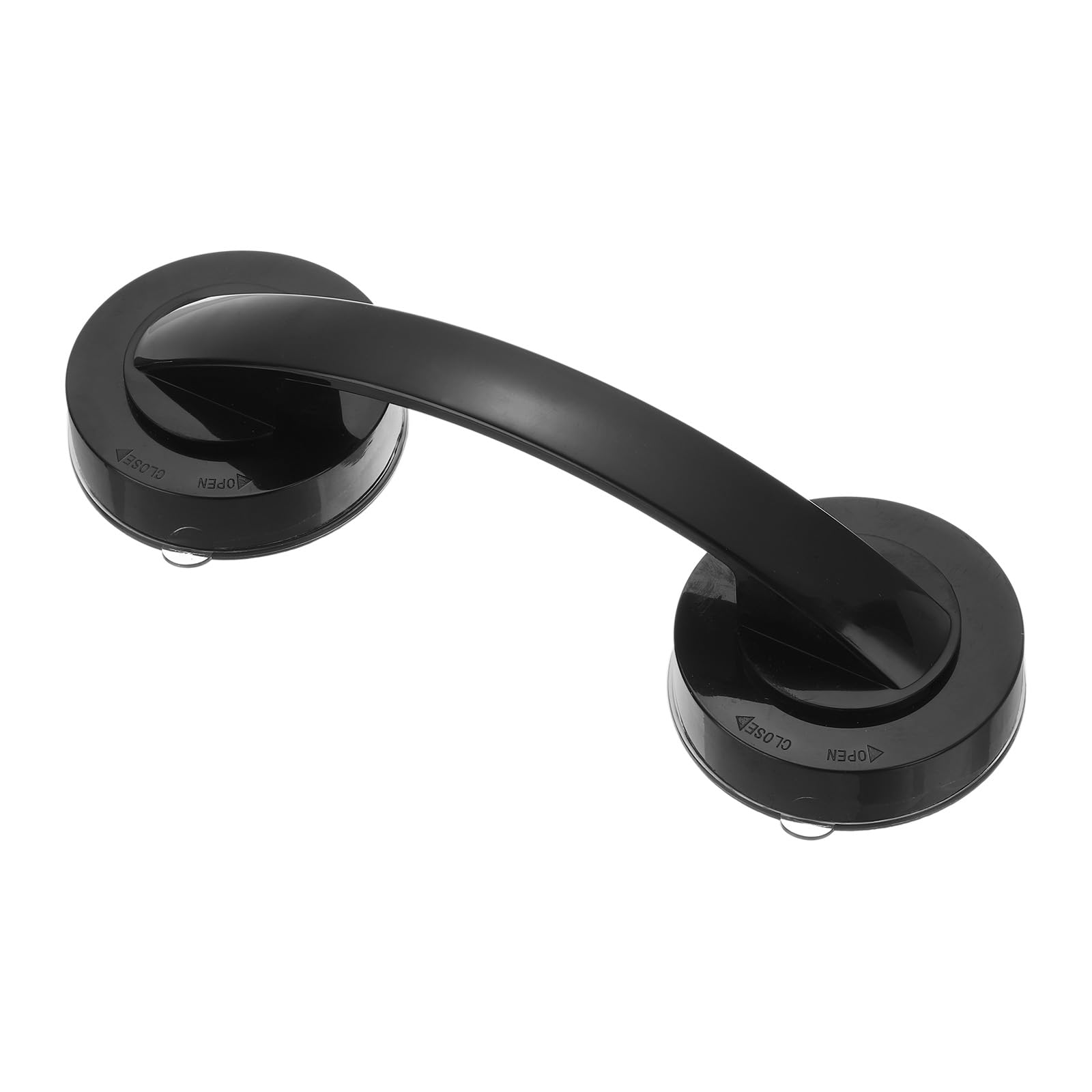 Poignée de porte de douche ventouse design ABS noir mat pour verres