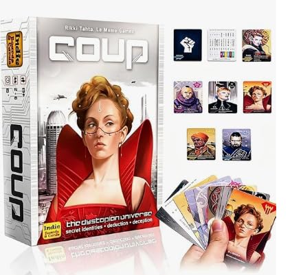 Coup Reform Card Game, Coup Reform Card, Fun Bluffing Party Game for 2-6 Players, 15 Min Card Games Family Games, Perfect for Parties Game Night with Your 14+ Teens or Friends