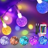 【Wunderbaren Licht Deko】 Diese wunderbaren Lichterkette leuchtet bei Nacht und sorgt für warme und bezaubernde Atmosphäre in Ihrem Garten, Balkon, Patio, Terrasse, Veranda, Tor, Schlafzimmer...