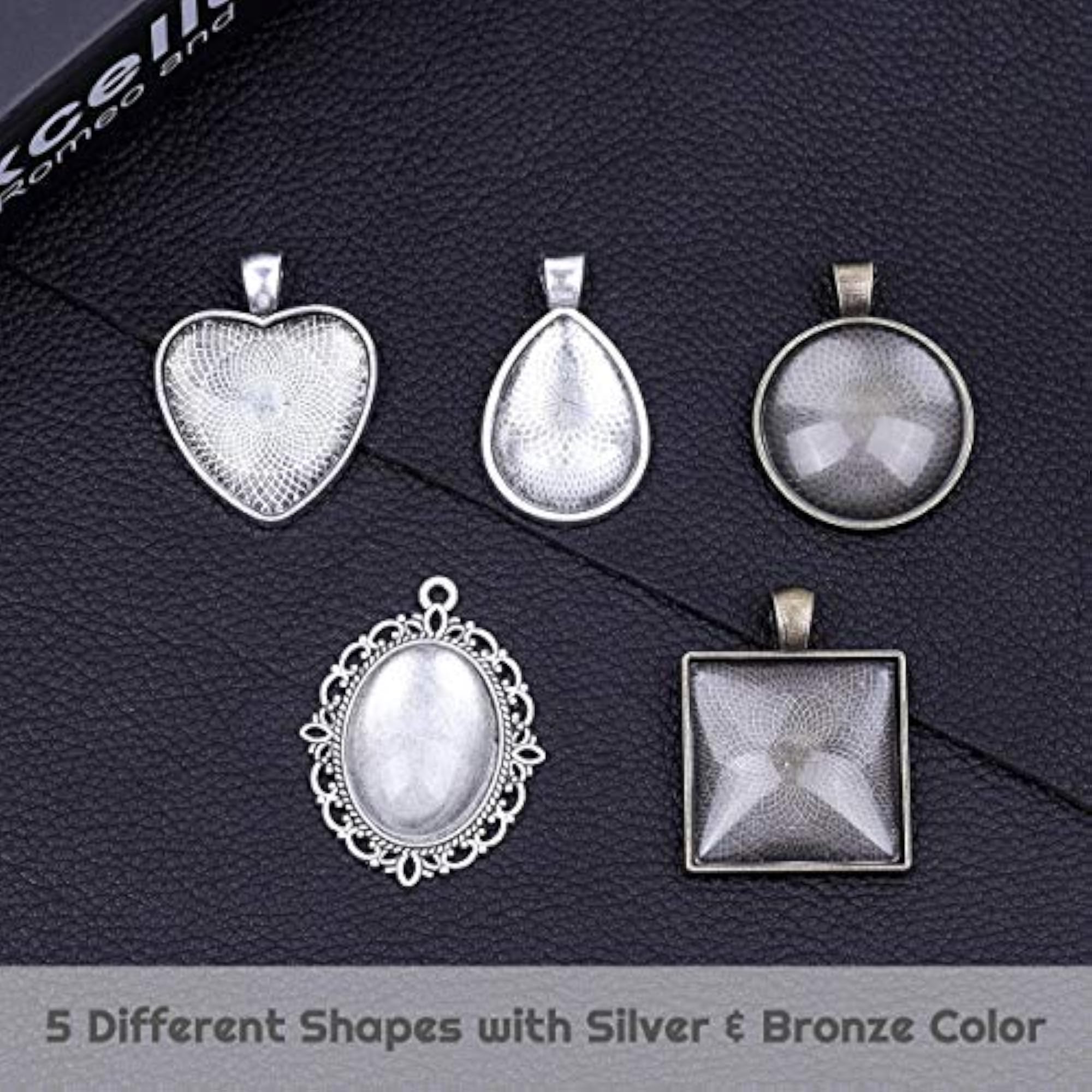Polished Metal Pendant Tray Blanks for Jewellery Making