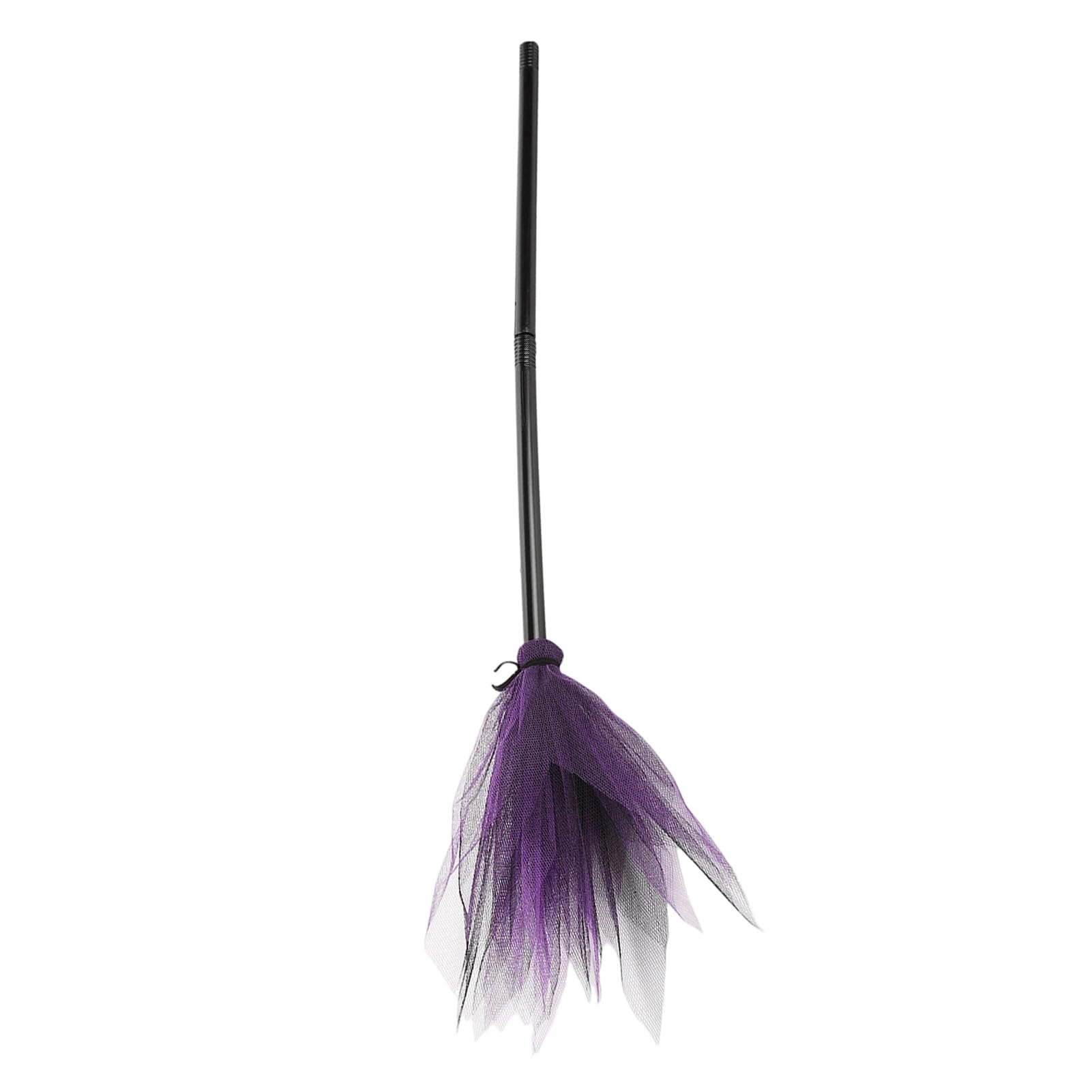 sugerou Halloween Witch Broom Prop, Detachable Mesh Wizard Broomstick for Cosplay Costume Party Stage Performance, Haunted House DecorationA