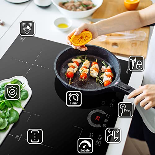 Autarkes Herdset: 60cm Einbaubackofen EB8016ED + 59cm Induktionskochfeld IH85901FZ | Katalyse | Drehspieß | Pizzafunktion | Grill | Heißluft | Teleskopauszüge | Automatik-Timer | SET8016IH592FZ – Bild 6