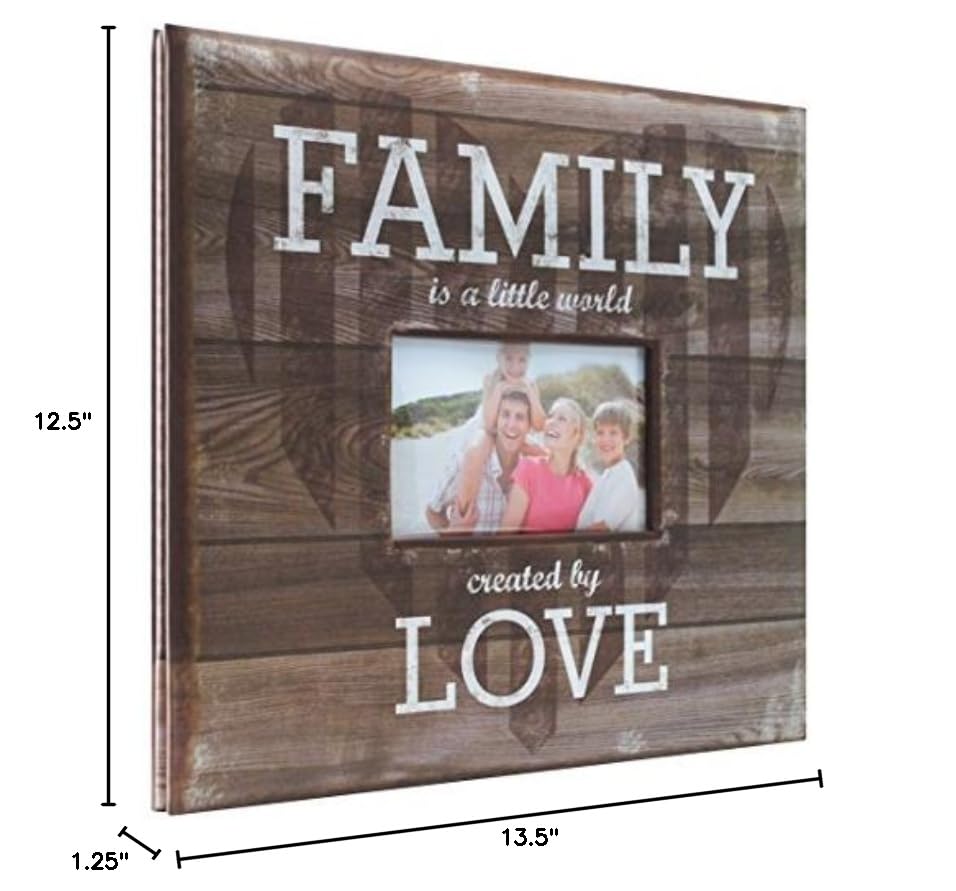 Image of MCS MBI 12.5x13.5 Inch inchFamily is a Little World Created by Love inch Scrapbook Album with 12x12 Inch Pages with Photo Opening, Brown (860080)