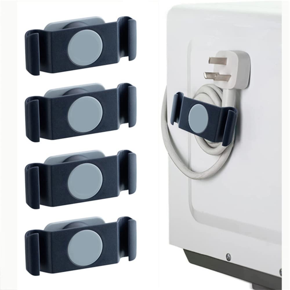Gigicloud 4pcs Cord Organizer for Kitchen Appliances, No Punching Cord Holders Cord Clip Cord Storage Organizer Power Plug Hook Cable Straps Adhesive Cord Wrapper Keeper for Kitchen Room