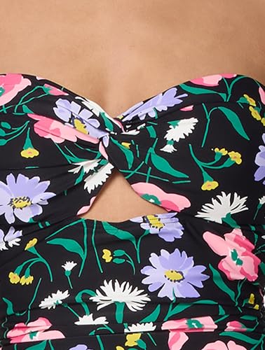 kate spade new york Women's Spring Bouquet Bandeau One Piece2