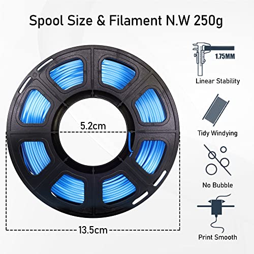 Image of TTYT3D 8 Spools 2 Color in 1 Coextrusion 3D Printer Filament Bundle: White /Red, White /Blue, BluePurple, Green /Blue, RedGold, RedBlack, Gold /Black, Purple /Black, 2Kg Dual Color Silk PLA, 250g x 8