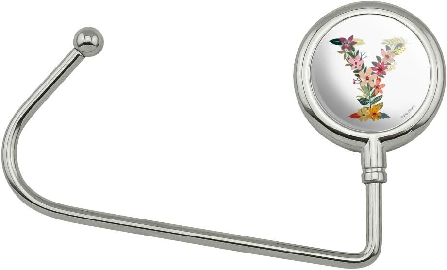 GRAPHICS & MORE Letter Y Floral Monogram Initial Purse Bag Hanger Holder Hook
