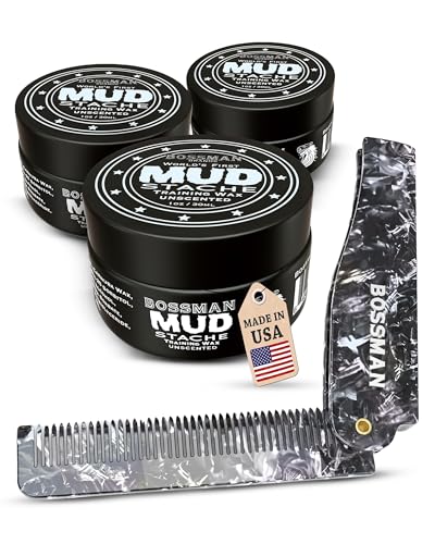 Bossman MUDstache Wax para Hombre 3 Pack miniatura 1