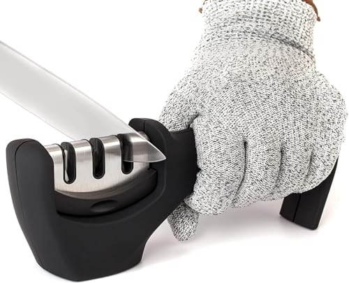 Image of Knife Sharpener Sharpener Tool Advanced Knife Sharpener for Kitchen, Rod Knife Sharpner Knives Sharpening Tool for Steel Knives,Knife sharpner Rod (PRO)