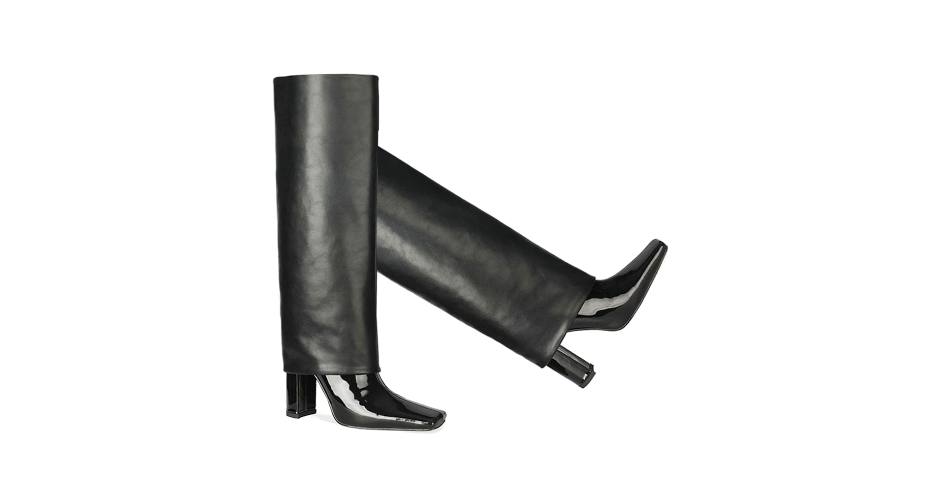 靴 \"the virgins\" black square boots Barcelona_Black_SS23-Shoes-