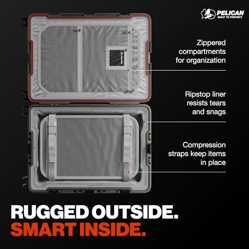 Image of Pelican ATX Luggage Hard Case Luggage with Wheels - Waterproof Hardshell - Medium Size (25 Inch) Check-In Suitcase (Charcoal)