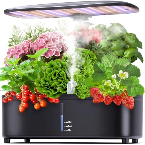 Misting 15 Pods Hydroponic Growing System Herb Garden Kit Indoor,...