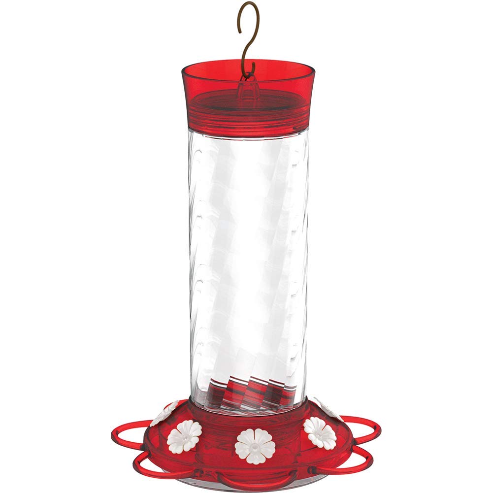 More BirdsDiamond Glass Hummingbird Feeder with Seven Feeding Stations, 30 Fluid Ounce Capacity