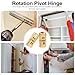 Beaupretty 2pcs 14mm Pure Copper Adjustable Hidden Door Hinges for Furniture Cabinet Drawer, Revolving Concealed Cupboard Hardware for Home and Industrial Use