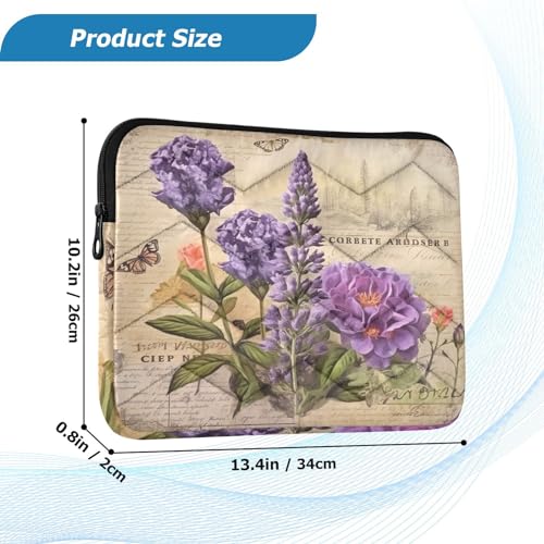 Funda Vintage Para Portátil 13-14 Pulgadas Lavanda Impermeable miniatura 3