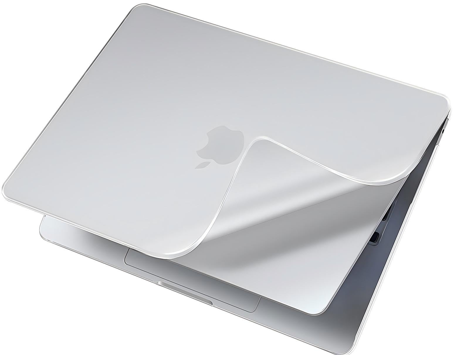 Coque MacBook Air 13,6" M5 M4 M3 M2 2026-2022 A3449 A3240 A3113 A2681 Blanc Mat Plastique + Film Clavier