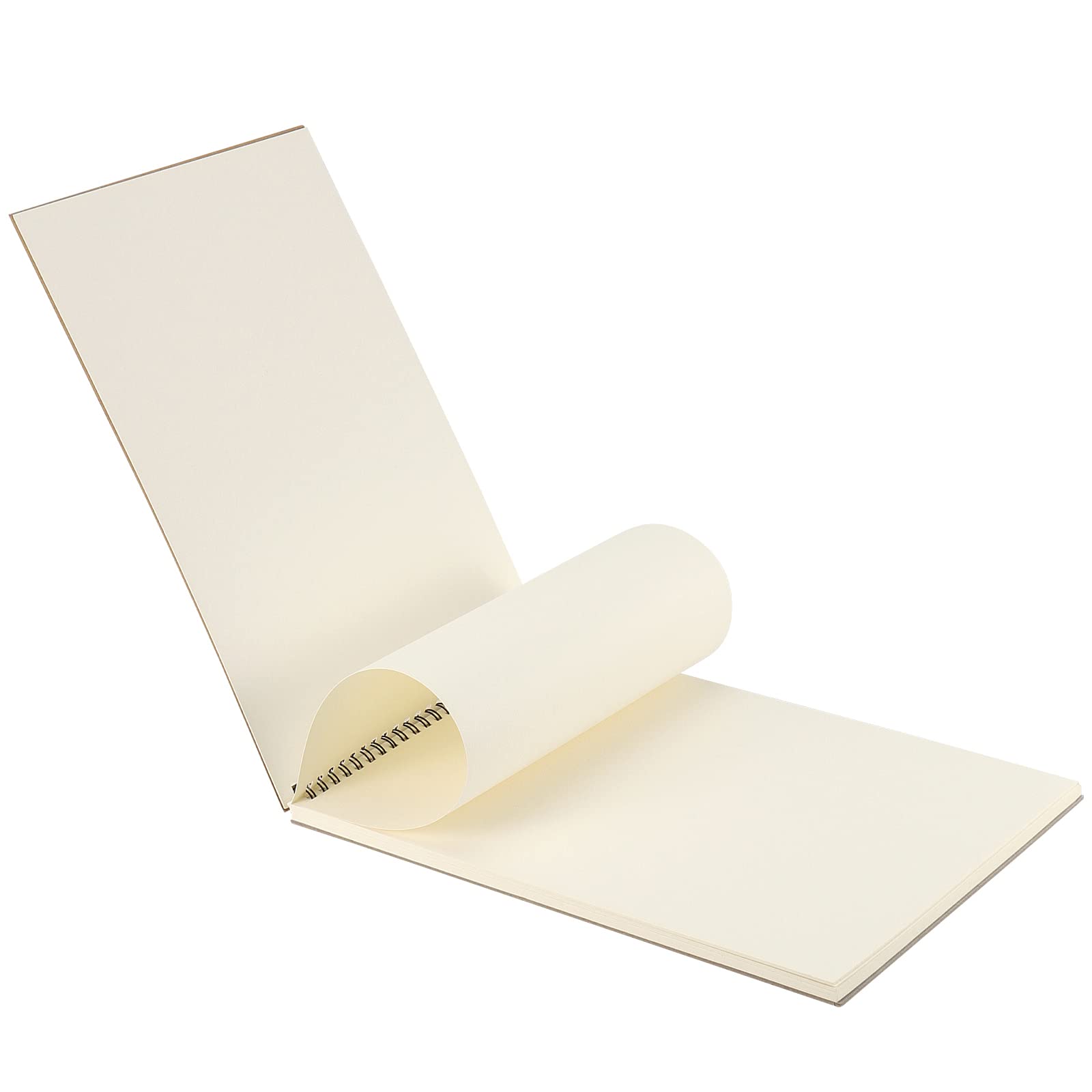 MUKCHAP Confezione da 6 quaderni A3 con rilegatura a spirale orizzontale, 160 g/m², blocco da disegno con carta bianca, quaderno per schizzi orizzontale, 30 fogli/60 pagine
