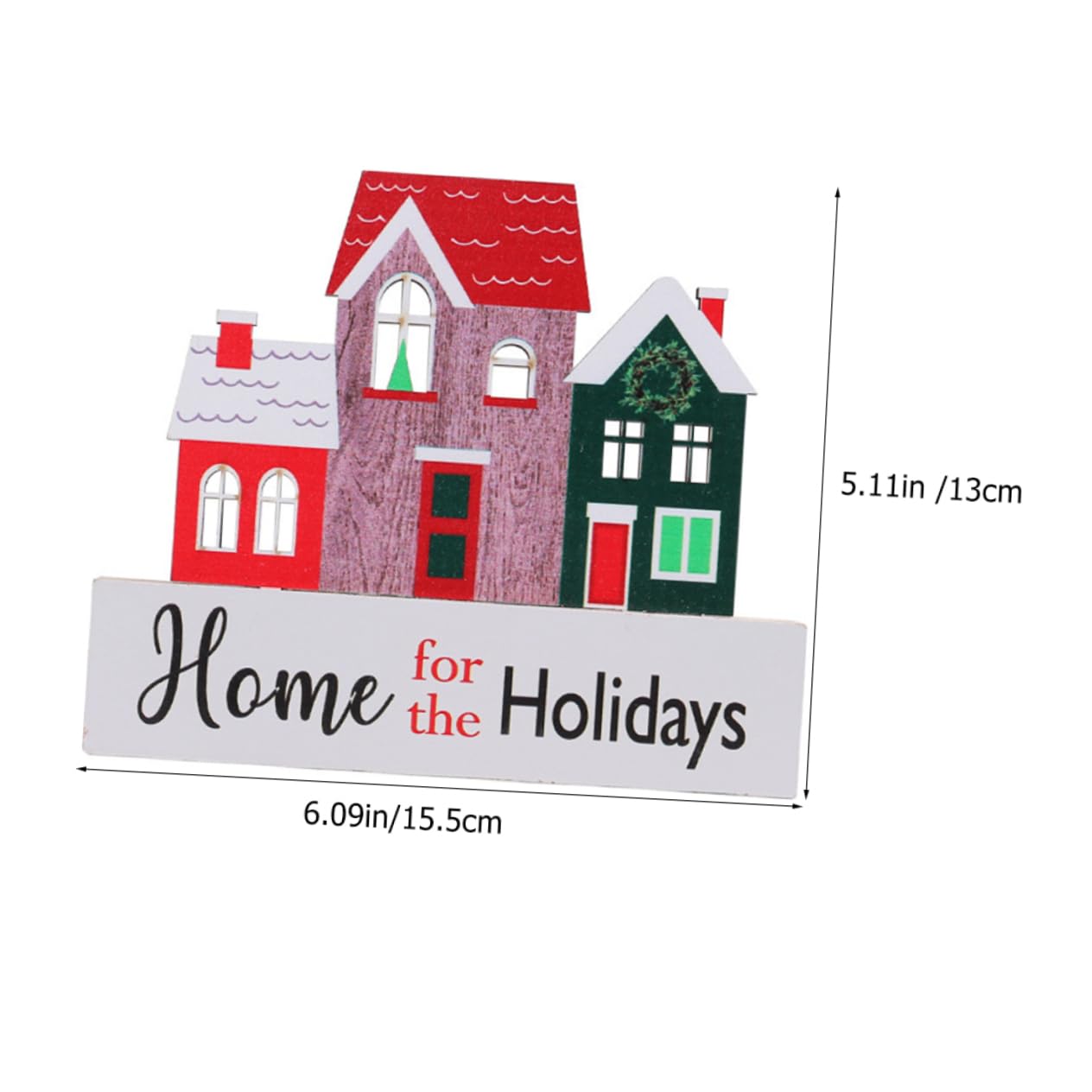 Cabilock Miniature House Christmas Decor Xmas Table Decor Wooden Ornament for Christmas Party