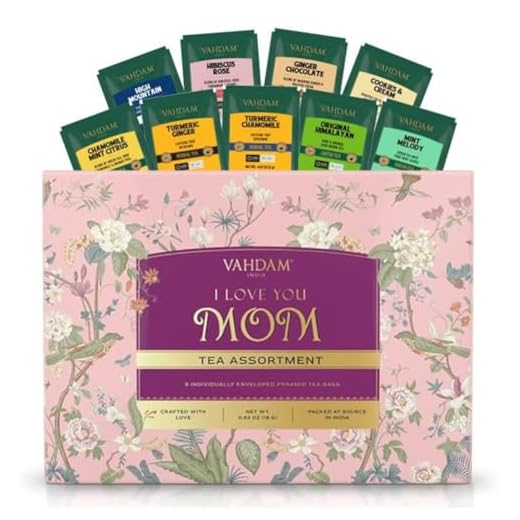 VAHDAM, Cadeaux Pour Maman – Édition Limitée | Coffret De Thés – 9 Sachets De Thé Premium | Assortiment De Thés Pour La Fête Des Mères | Cadeau De Fête Des Mères Pour Maman/Grand-Mère