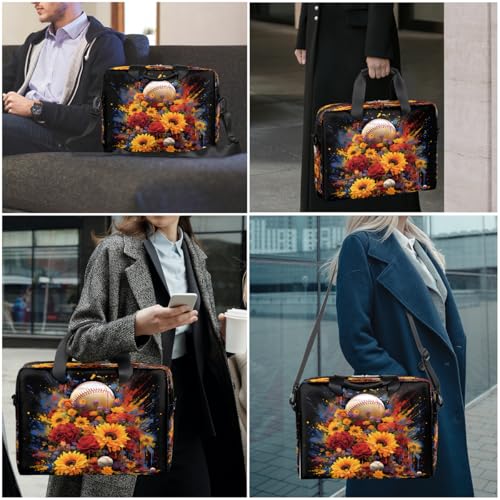 Maletín para laptop 15.6-16 pulgadas con diseño floral miniatura 2