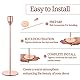 6er-Pack Kerzenhalter, Kerzenhalter aus Metall, hoher Kerzenständer für Spitzkerzen, Kerzenhalter für 3/4 Zoll Dicke Kerzen für Hochzeit, Wohnzimmer, Esszimmer, Dekoration (Rosé Gold)