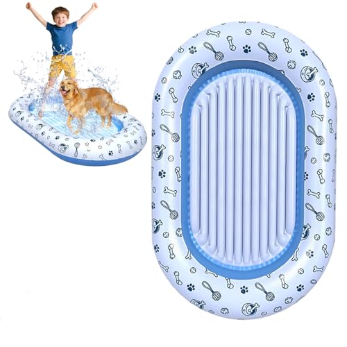 Hyran Hundepool-Schwimmring, Wasserspielzeug, Hundepool Große Hunde, Aufblasbares Schwimmendes Floß Schwimmende Hundeliege für Haustiere für Wasserspiele Im Freien