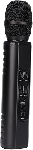 Heayzoki Micrófono Bluetooth para karaoke, micrófono de mano K6, micrófono portátil con cancelación de ruido, máquina de altavoz para adultos y
