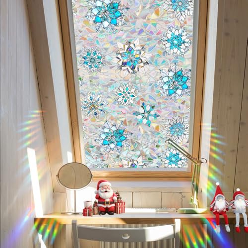 Película para ventana Snowflake de 17.7 x 43.3 pulgadas miniatura 4