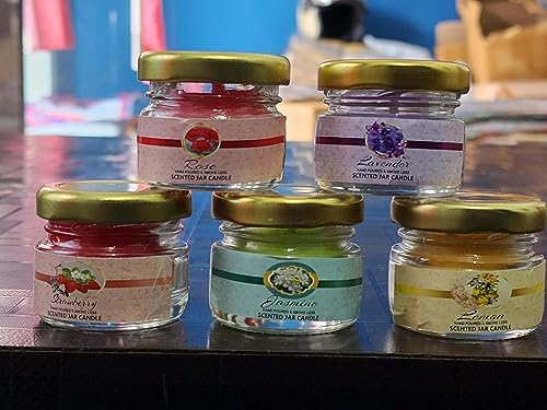 Image of Mini Jar Paraffin Wax Candles Perfect for Decoration of Dinner, Wedding Parties, Church, Spa, Restaurant, Smokeless Dripless Long Lasting(Lavender, Set of 1 - Burn Time: 6 Hr)