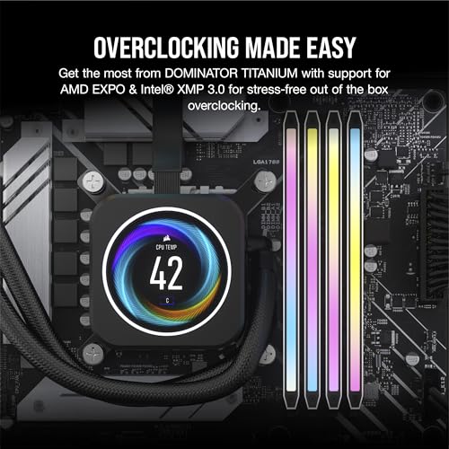 Image of CORSAIR Dominator Titanium RGB DDR5 RAM 32GB (2x16GB) 6000MHz CL30-36-36-76 1.40V AMD EXPO Intel XMP 3.0 Desktop Computer Memory - White (CMP32GX5M2B6000Z30W)