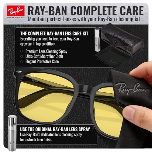 Image of Ray-Ban RB4401D Square Shaped Sunglasses for Men & Women with Official RAYBAN Eyewear Kit