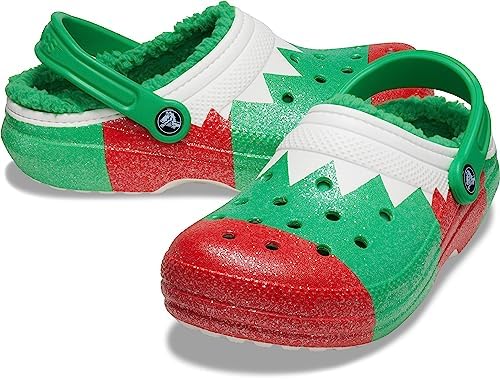 Crocs Unisex Classic Holiday Lined Clogs, Fuzzy Slippers, Multi, Numeric_6 US Men | Image 5
