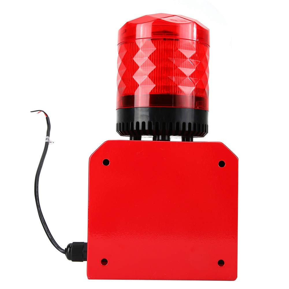 Naroote Alarma de Sirena de Bocina de Incendio Impermeable de 12-24 V con Control Remoto y USB para Uso Industrial