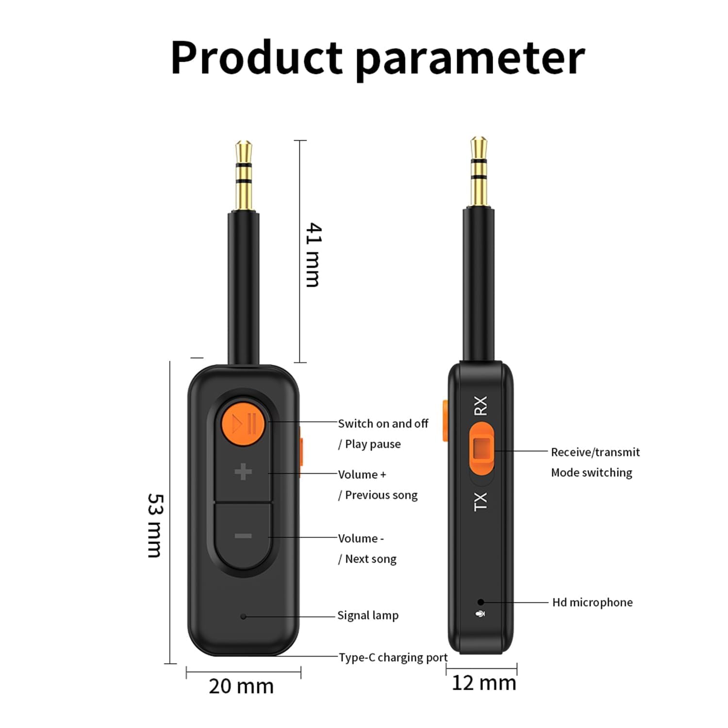 MICROWARE Bluetooth 5.4 Transmitter Receiver, 2-in-1 Wireless AUX Audio Adapter, Low Latency Bluetooth Adapter for TV, PC, Car, Headphones & Speakers — Amazon image 5