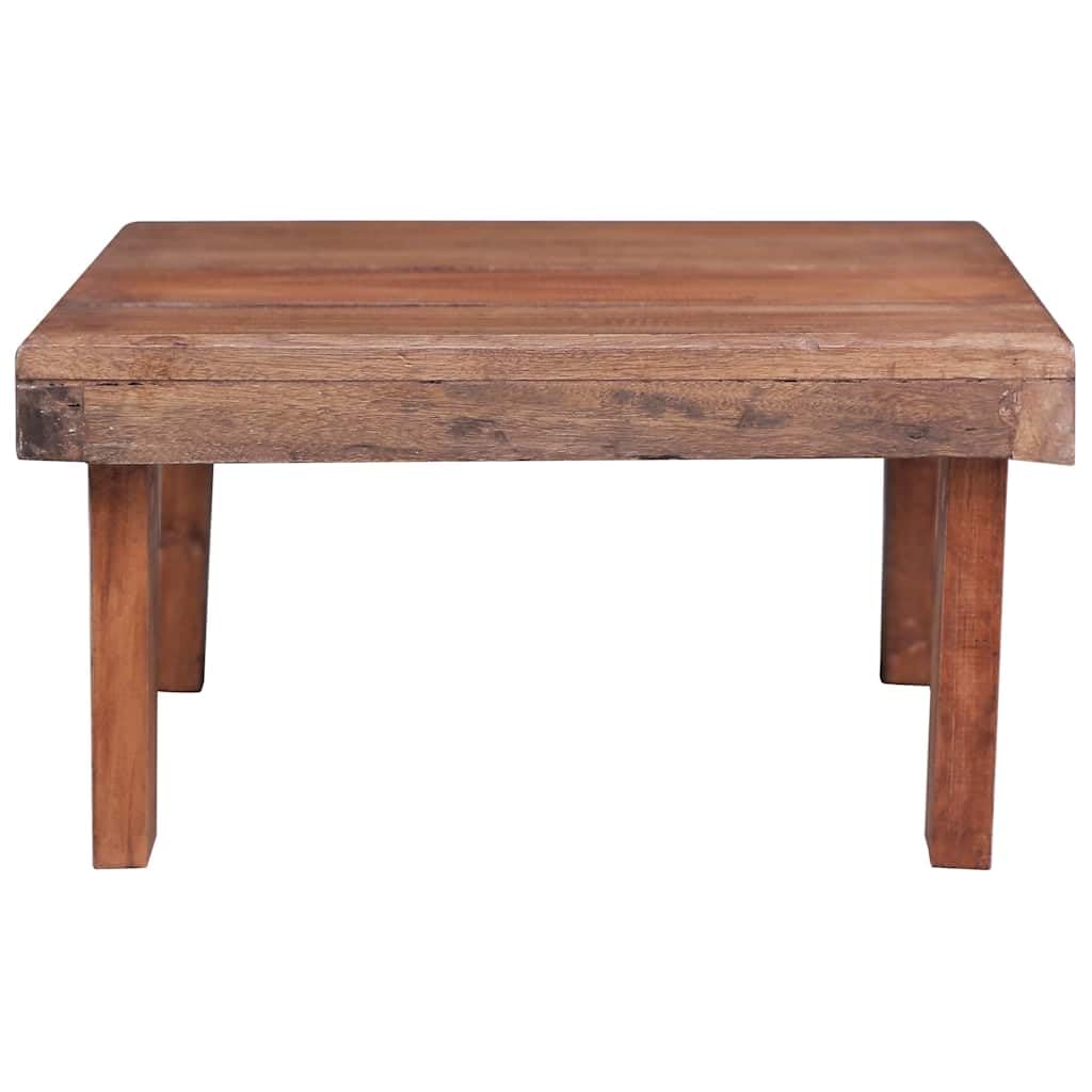 Stolik kawowy 60 x 45 x 23 cm, stare drewno z recyklingu, ręcznie polerowany, rustykalny stolik pomocniczy do salonu, jedyne w swoim rodzaju wzornictwo, trwały