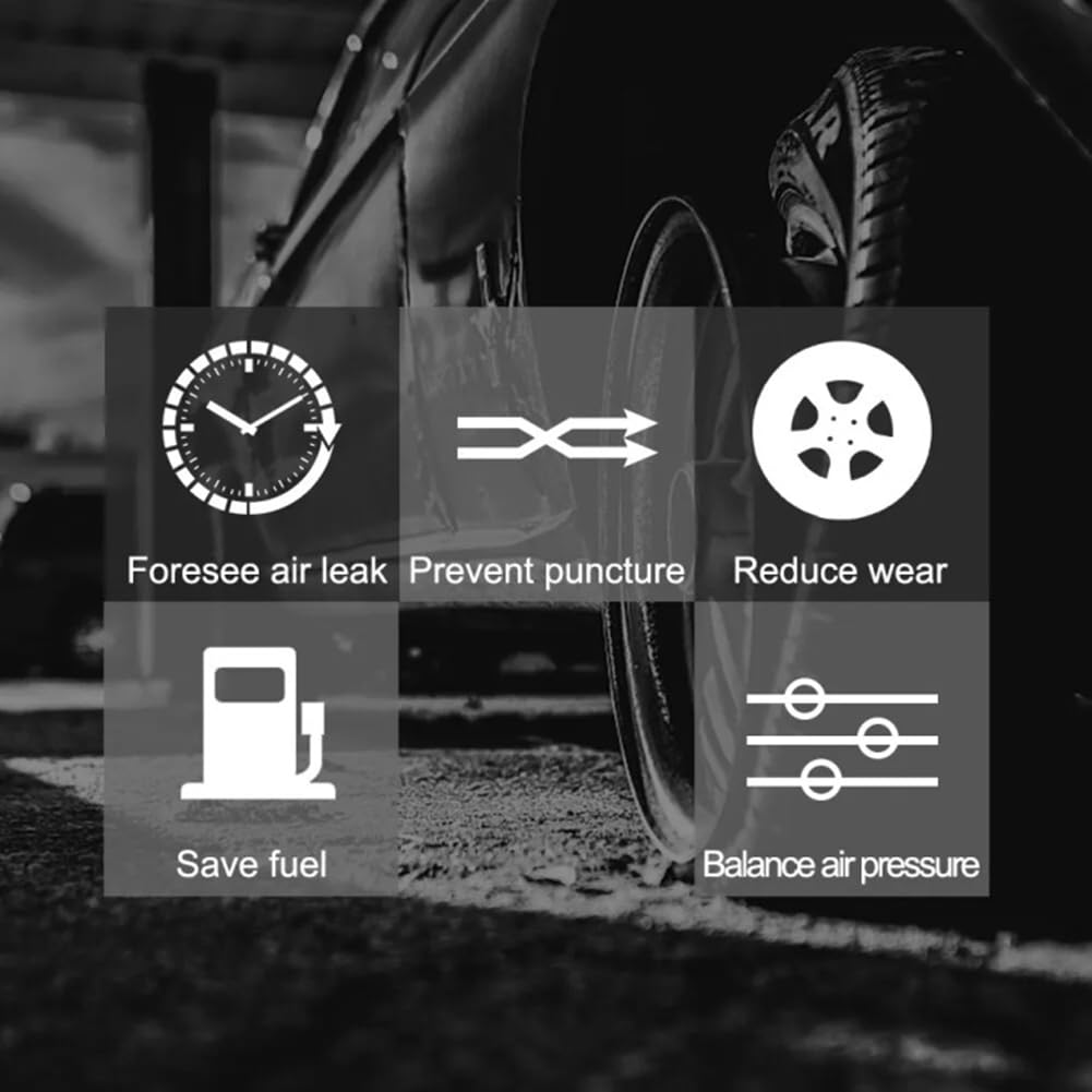 NavegacióN Android TPMS con 4 Sensores de Alarma USB Android Car TPMS TransmisióN InaláMbrica Monitoreo de NeumáTicos (Interno)