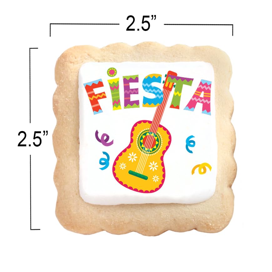 Image of Cinco De Mayo Themed Cookies Mexican Fiesta Treats | 24 Pack Bulk | Individually Wrapped | Party Favor Snacks Cookie Gift Basket