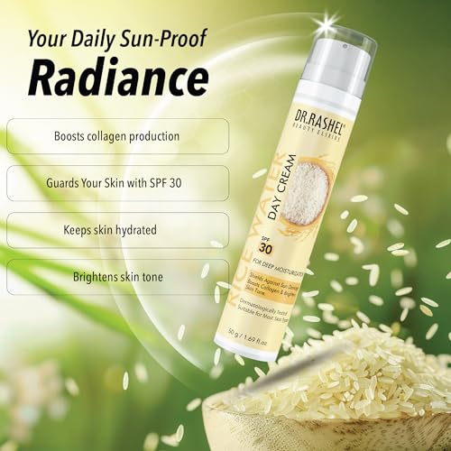 Image of Dr.Rashel Rice Water Day Cream, Deep Moisturizing Face Cream, Collagen Boosting, Brightening Formula, 50g