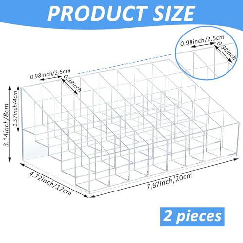 Image of YEXEXINM 2 Pack Acrylic Paint Tube Organizer 40 Slots,5 Layers Watercolor Paint Tube Holder Organizer with Clear, For Mini Oil Paints Tube,Small Watercolor and Spray Paints（Fits ≤2.5cm items.）