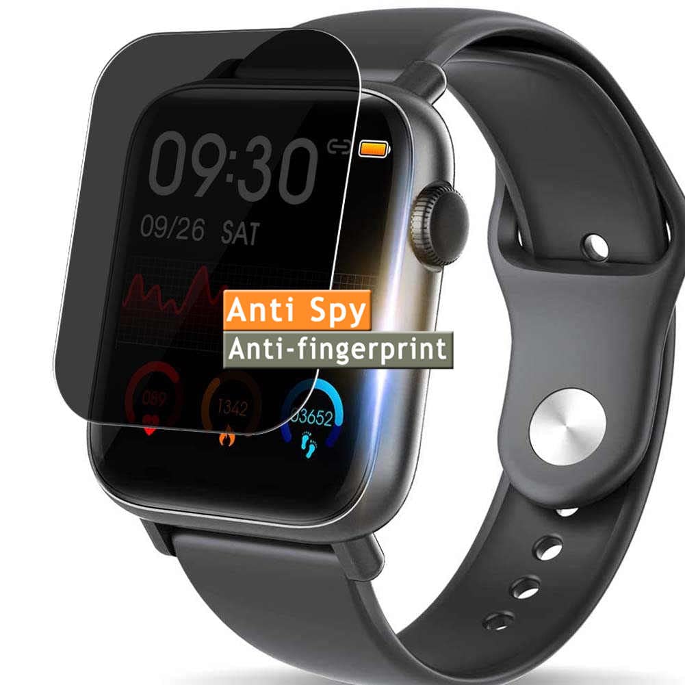 Privacy Screen Protector, compatible with Belando Dukkore H2 1.54" Smart watch smartwatch Anti Spy Film Protectors Sticker [ Not Tempered Glass ]