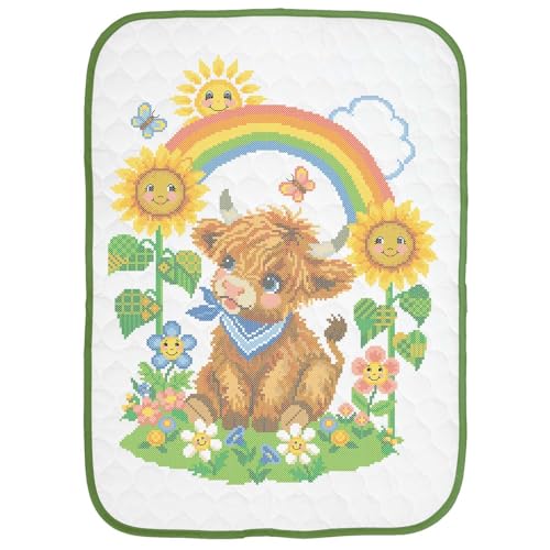 Herrschners Baby Highland Baby Quilt Stamped Cross-Stitch Kit